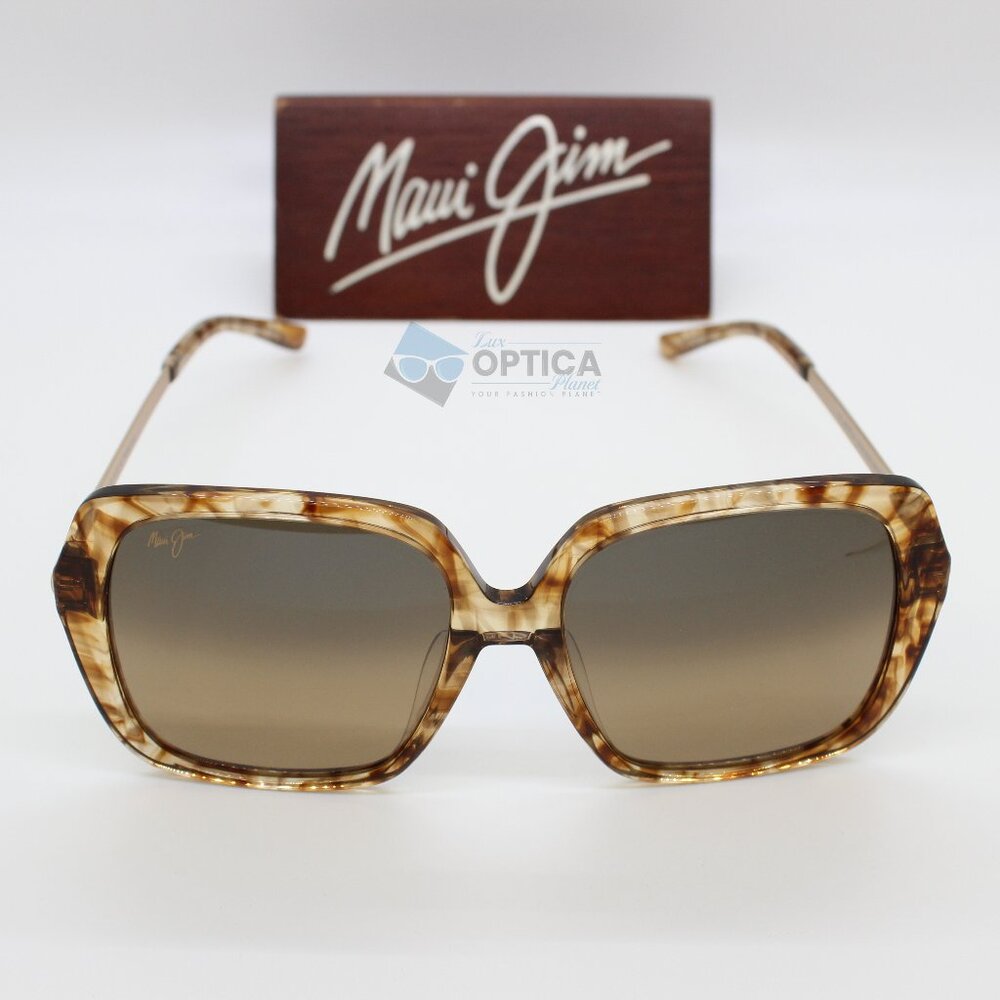 NEW Maui Jim POOLSIDE Women Polarized Sunglasses Caramel Tiger/Bronze HS838-21